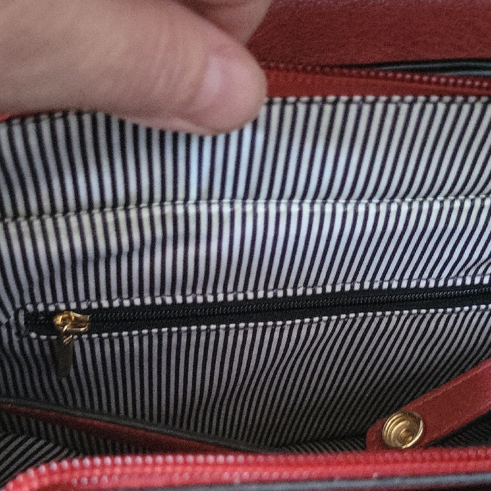 Red Faux Leather Backpack Purse - Picture 9 of 16